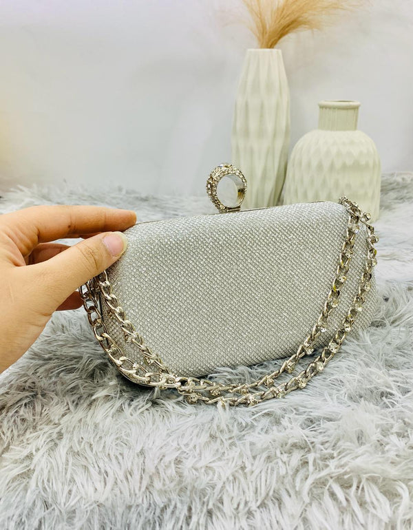 Fancy Clutch-10009 (Silver)