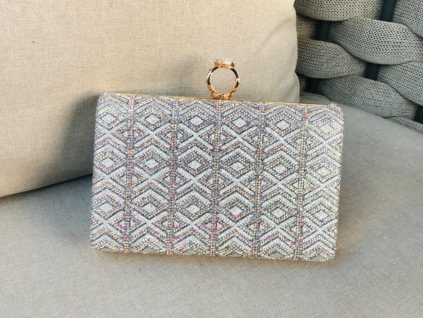 Fancy Clutch-10033 (Silver)