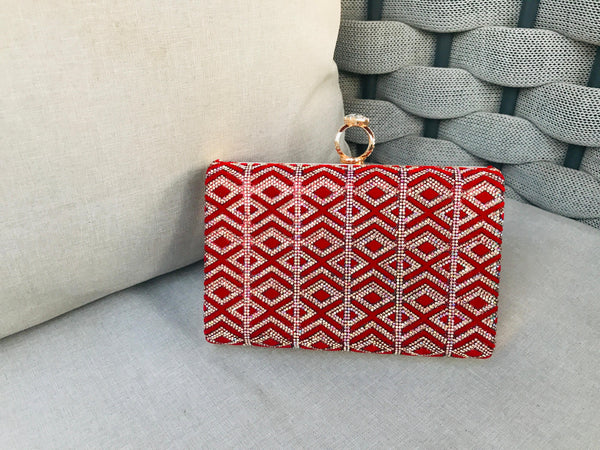 Fancy Clutch-10033 (Red)