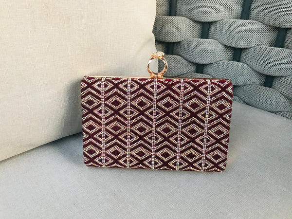Fancy Clutch-10033 (Maroon)